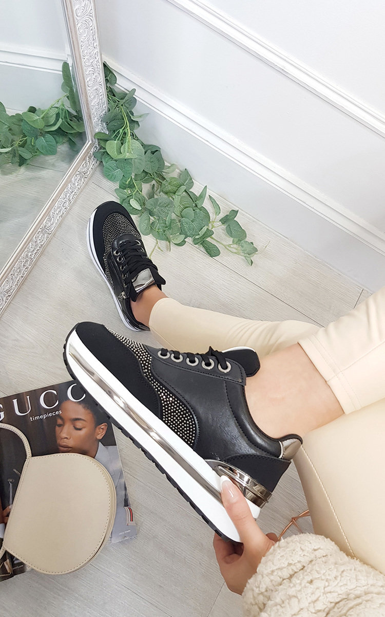 Jamie Chunky Trainers with Metallic Detail Thumbnail Jamie Chunky Trainers with Metallic Detail Thumbnail