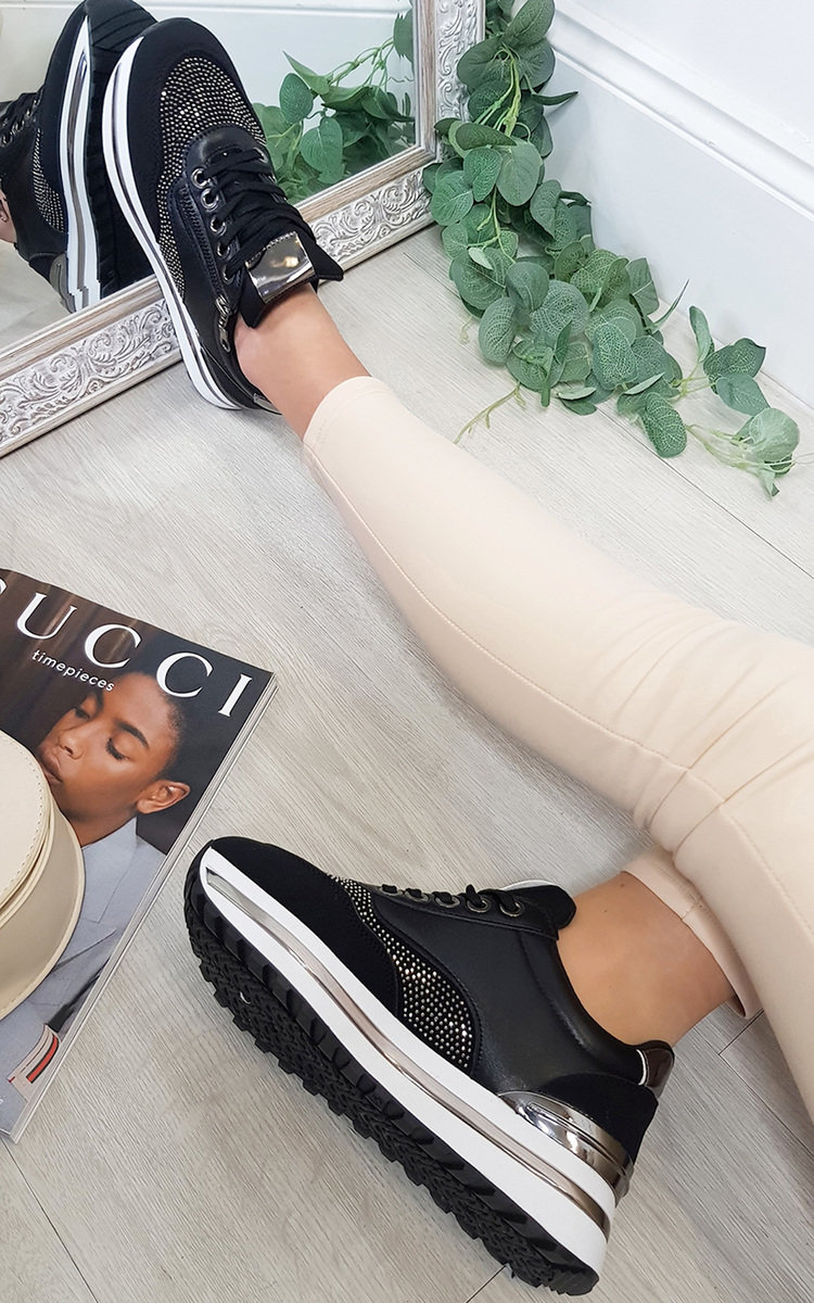 Jamie Chunky Trainers with Metallic Detail Thumbnail Jamie Chunky Trainers with Metallic Detail Thumbnail