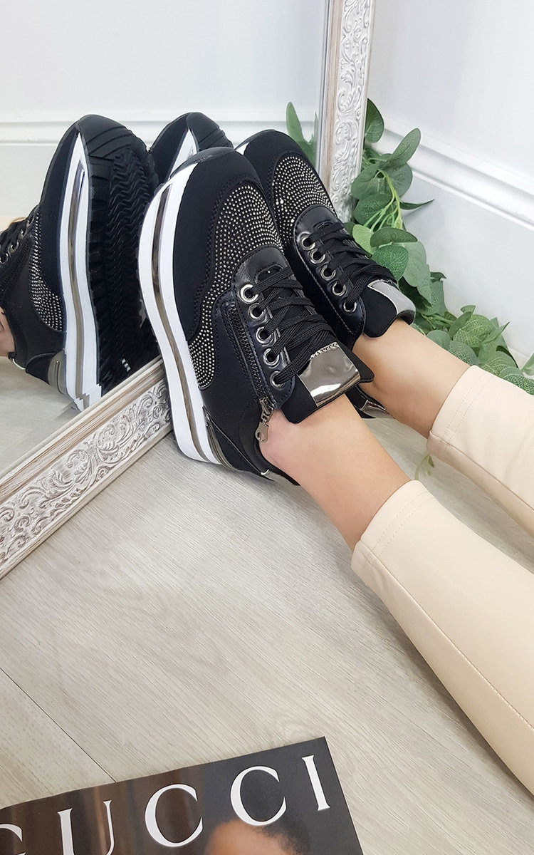 Jamie Chunky Trainers with Metallic Detail Jamie Chunky Trainers with Metallic Detail