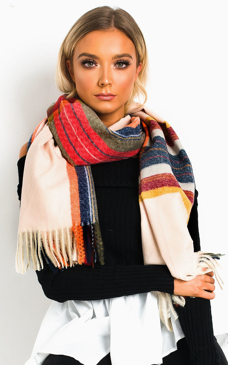 Jaq Striped Print Scarf