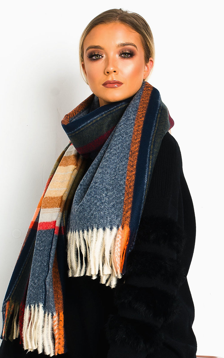 Jaq Striped Print Scarf