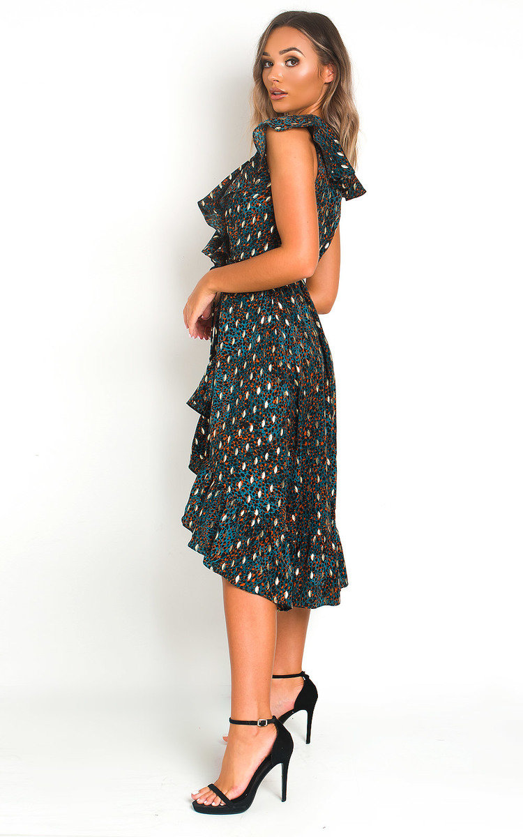Jaq Wrap Front Midi Dress Thumbnail Jaq Wrap Front Midi Dress Thumbnail