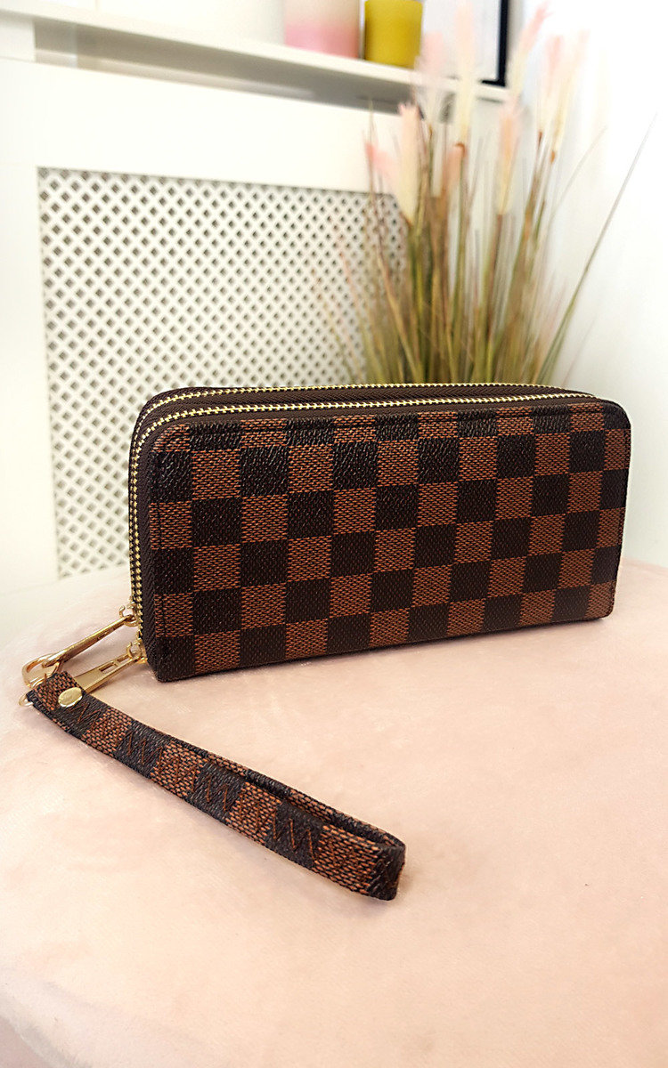 Jen Check Double Style Zip Purse Jen Check Double Style Zip Purse