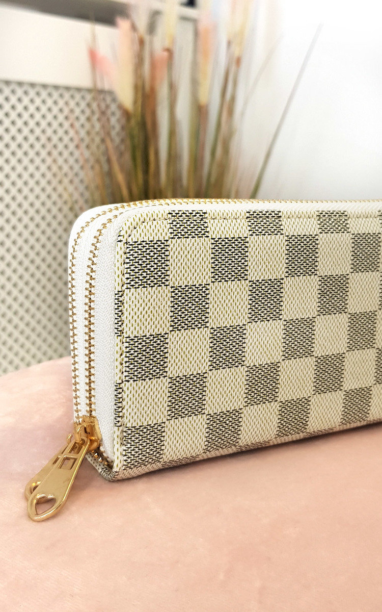 Jen Check Double Style Zip Purse Thumbnail Jen Check Double Style Zip Purse Thumbnail