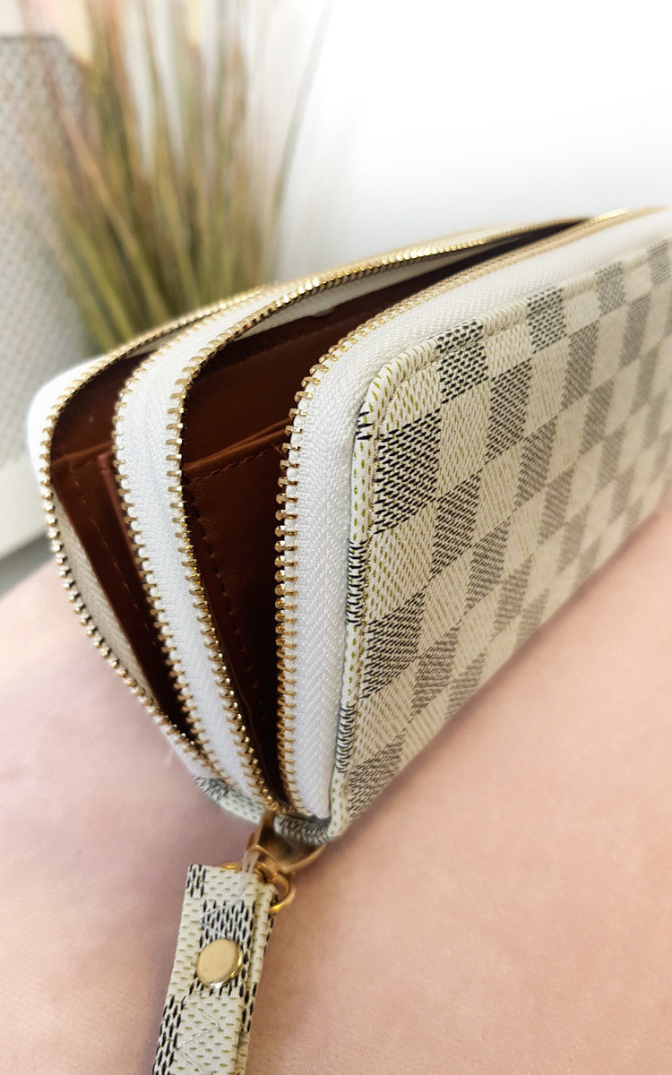 Jen Check Double Style Zip Purse Jen Check Double Style Zip Purse