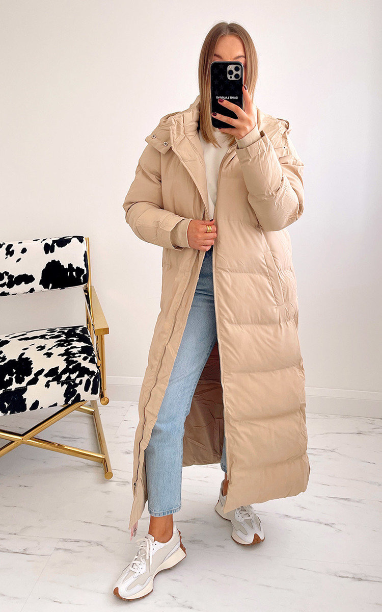 Jen Longline Hooded Puffer Coat Thumbnail