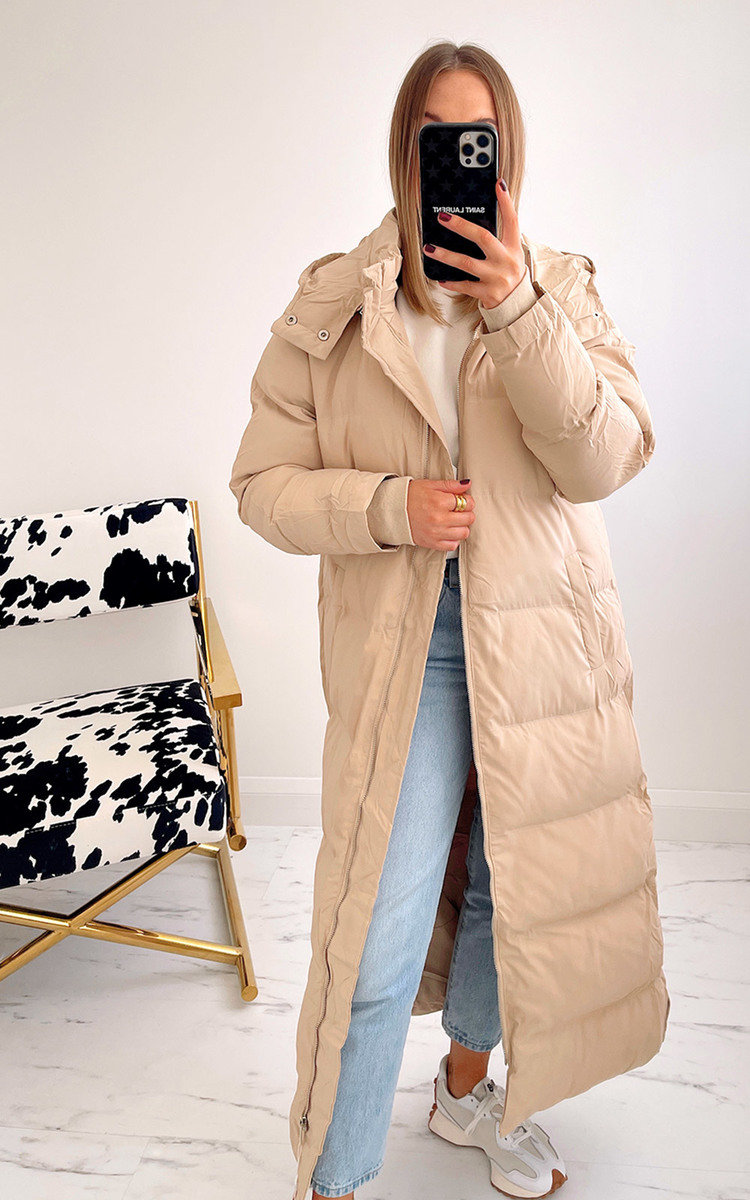 Jen Longline Hooded Puffer Coat Thumbnail