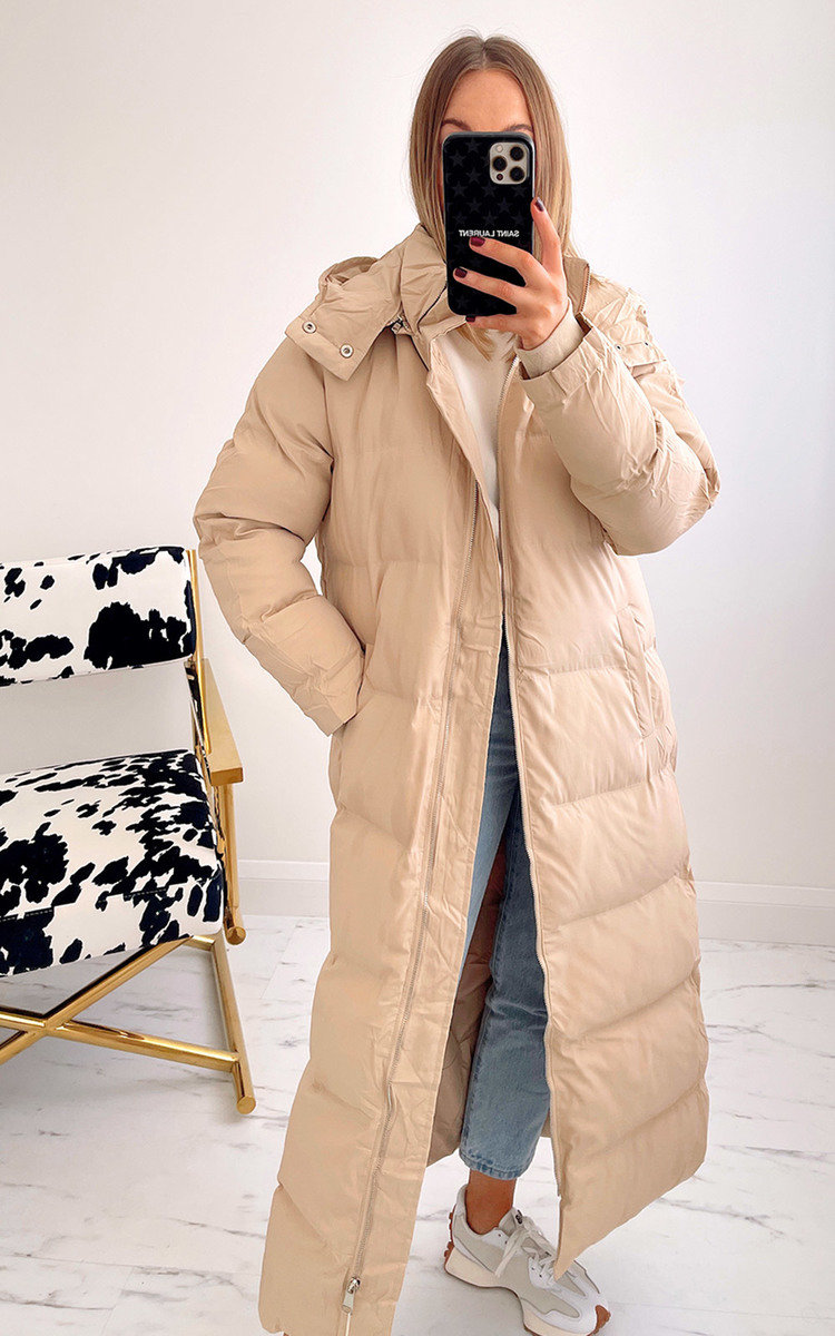 Jen Longline Hooded Puffer Coat Thumbnail