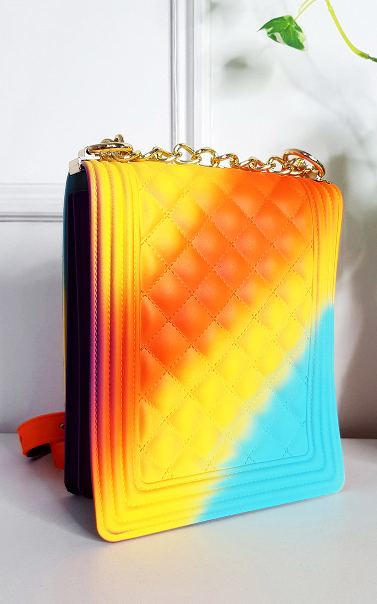 Jenna Fold Over Clasp Bag with Chain Strap Thumbnail Jenna Fold Over Clasp Bag with Chain Strap Thumbnail