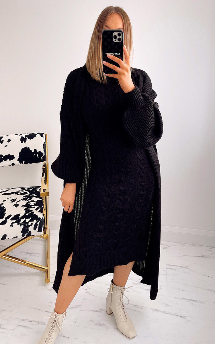 Jenna Knitted Cardigan and Dress Co-ord