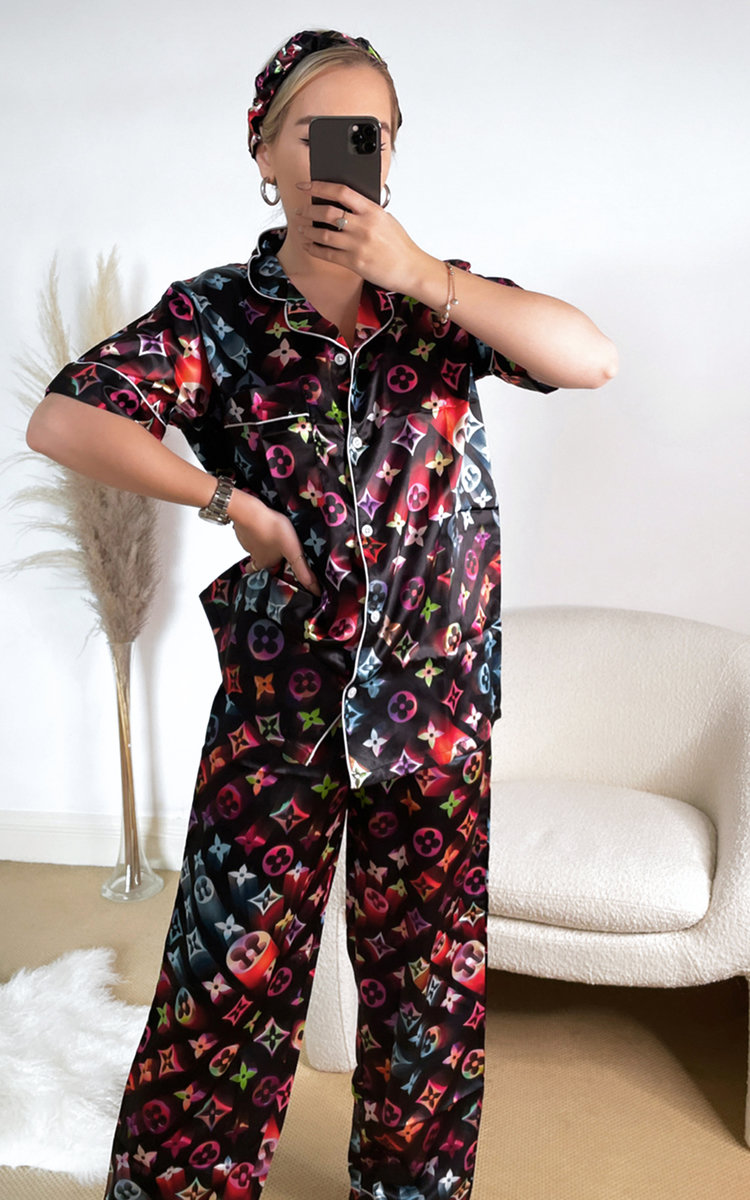 Jenna Satin Shirt Pyjama Set Jenna Satin Shirt Pyjama Set