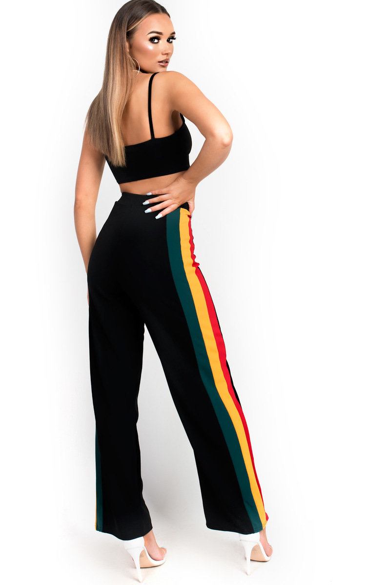 Jenni Side Stripe Wide Leg Trousers Thumbnail