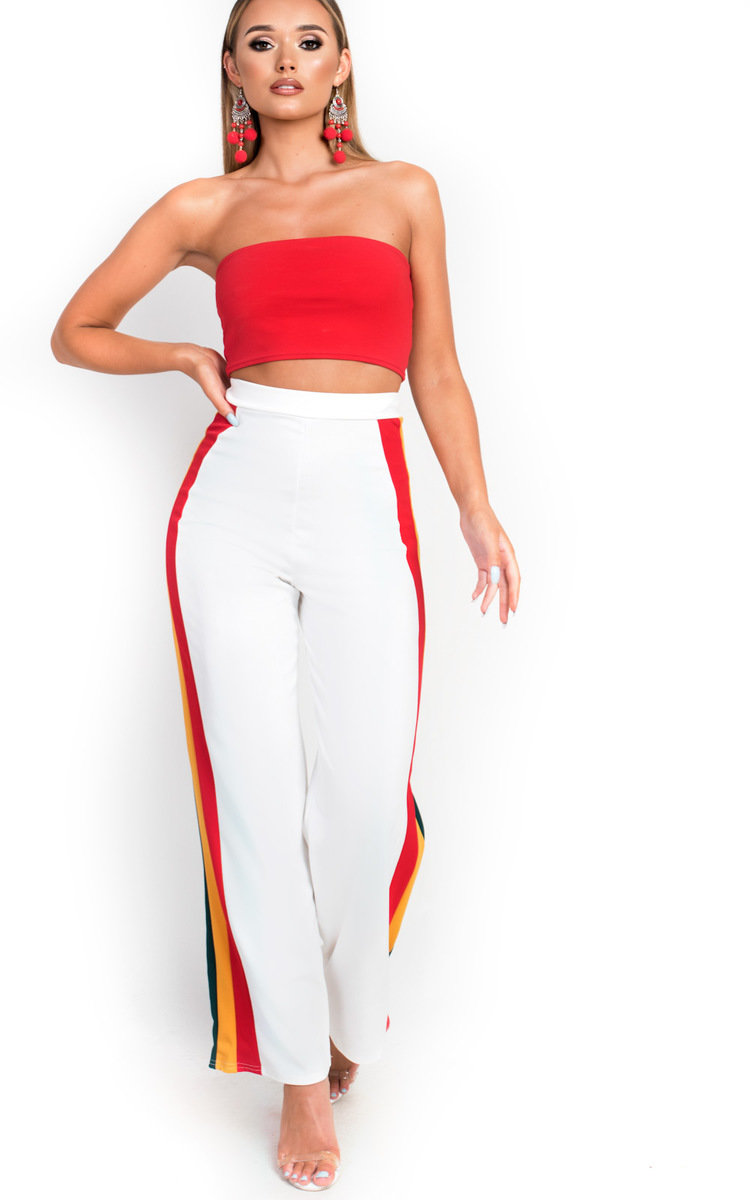 Jenni Side Stripe Wide Leg Trousers Thumbnail