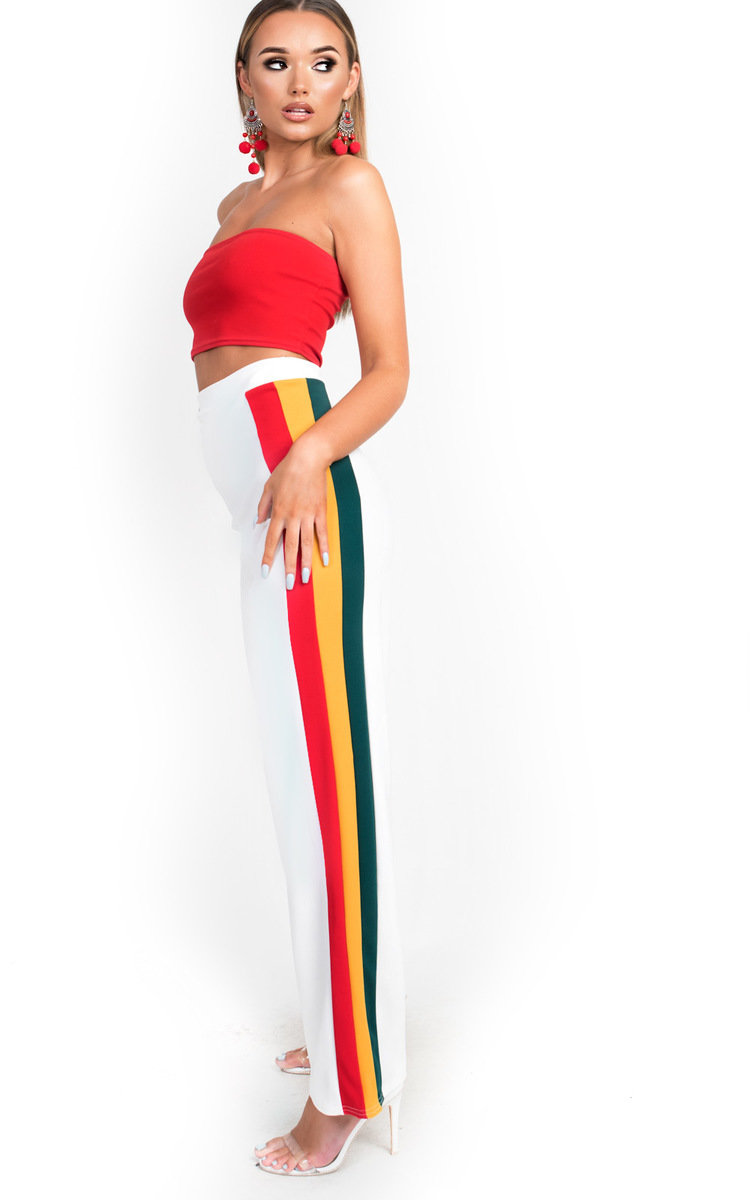 Jenni Side Stripe Wide Leg Trousers