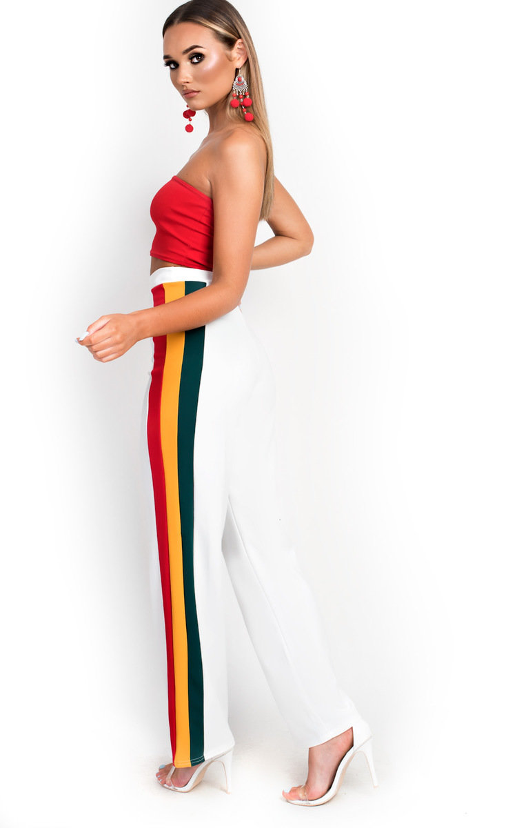 Jenni Side Stripe Wide Leg Trousers Thumbnail