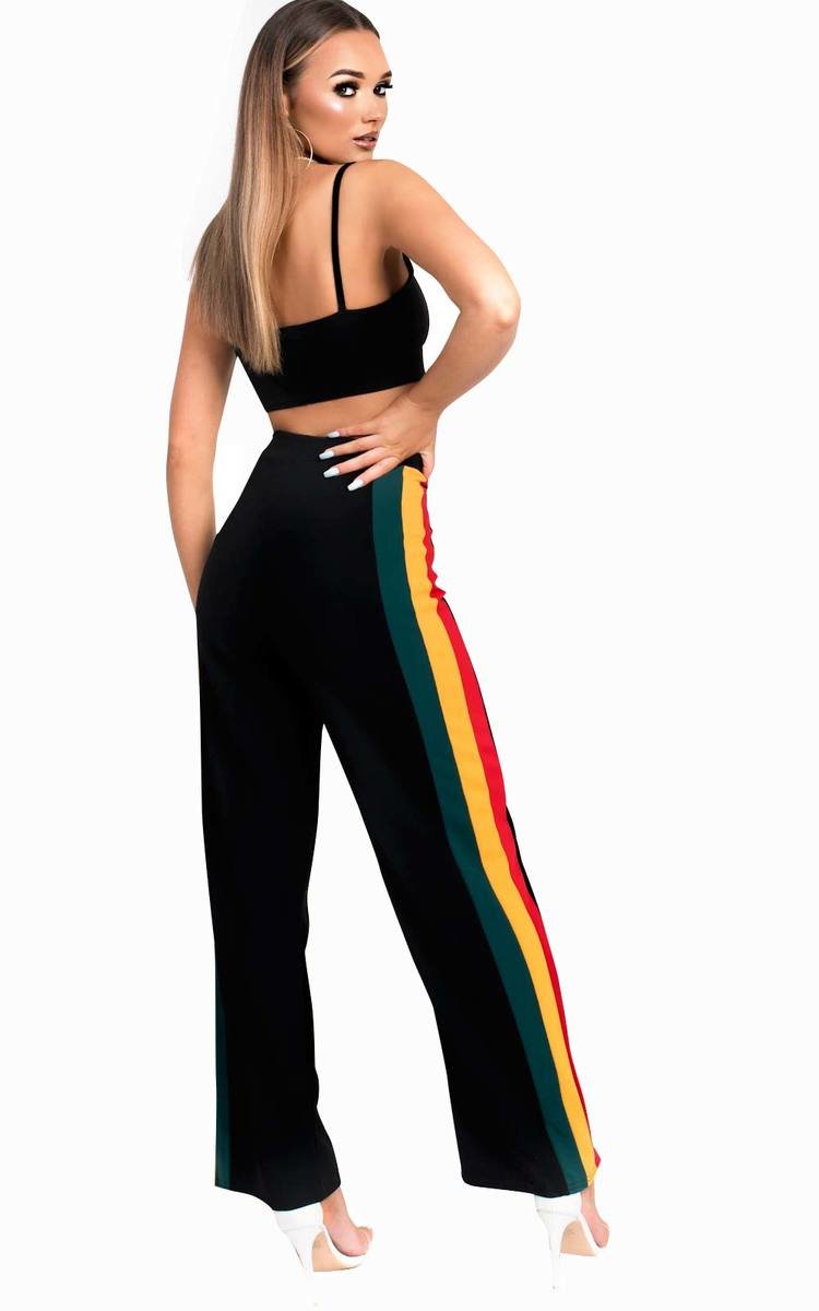 Jenni Side Stripe Wide Leg Trousers Thumbnail