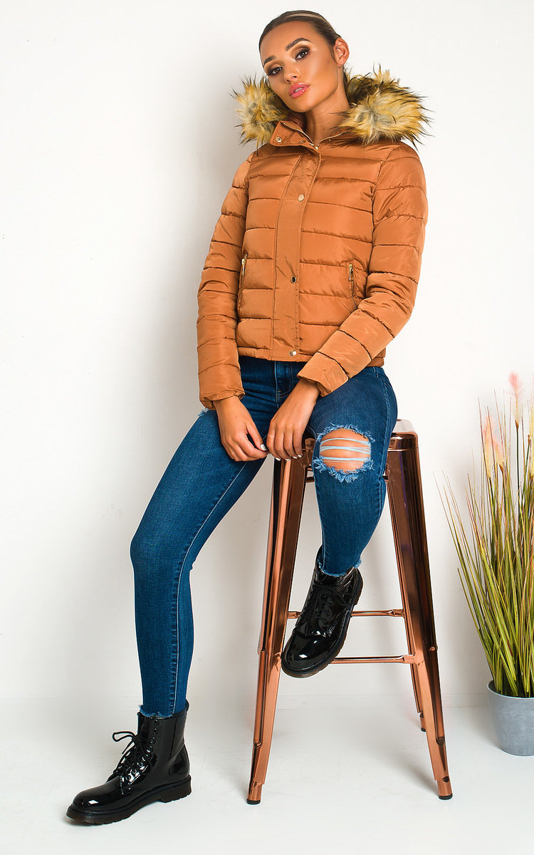 Jennifer Padded Faux Fur Hood Puffer Jacket Thumbnail Jennifer Padded Faux Fur Hood Puffer Jacket Thumbnail