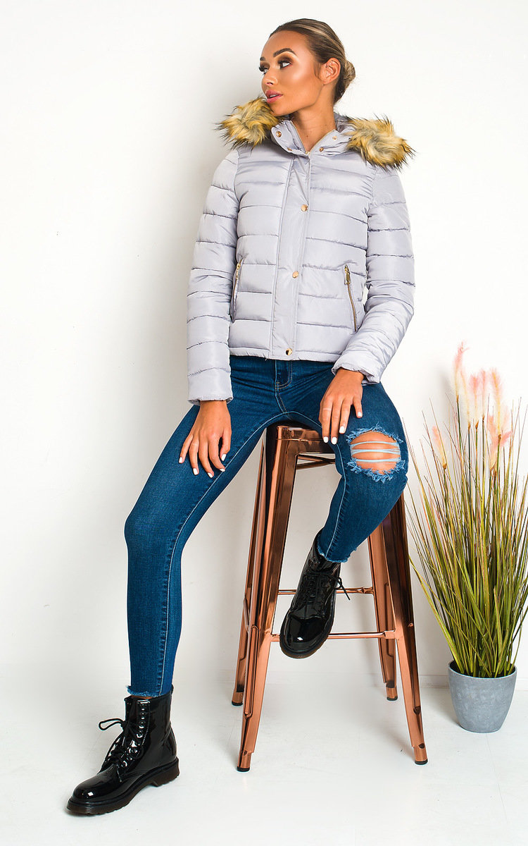 Jennifer Padded Faux Fur Hood Puffer Jacket Thumbnail Jennifer Padded Faux Fur Hood Puffer Jacket Thumbnail
