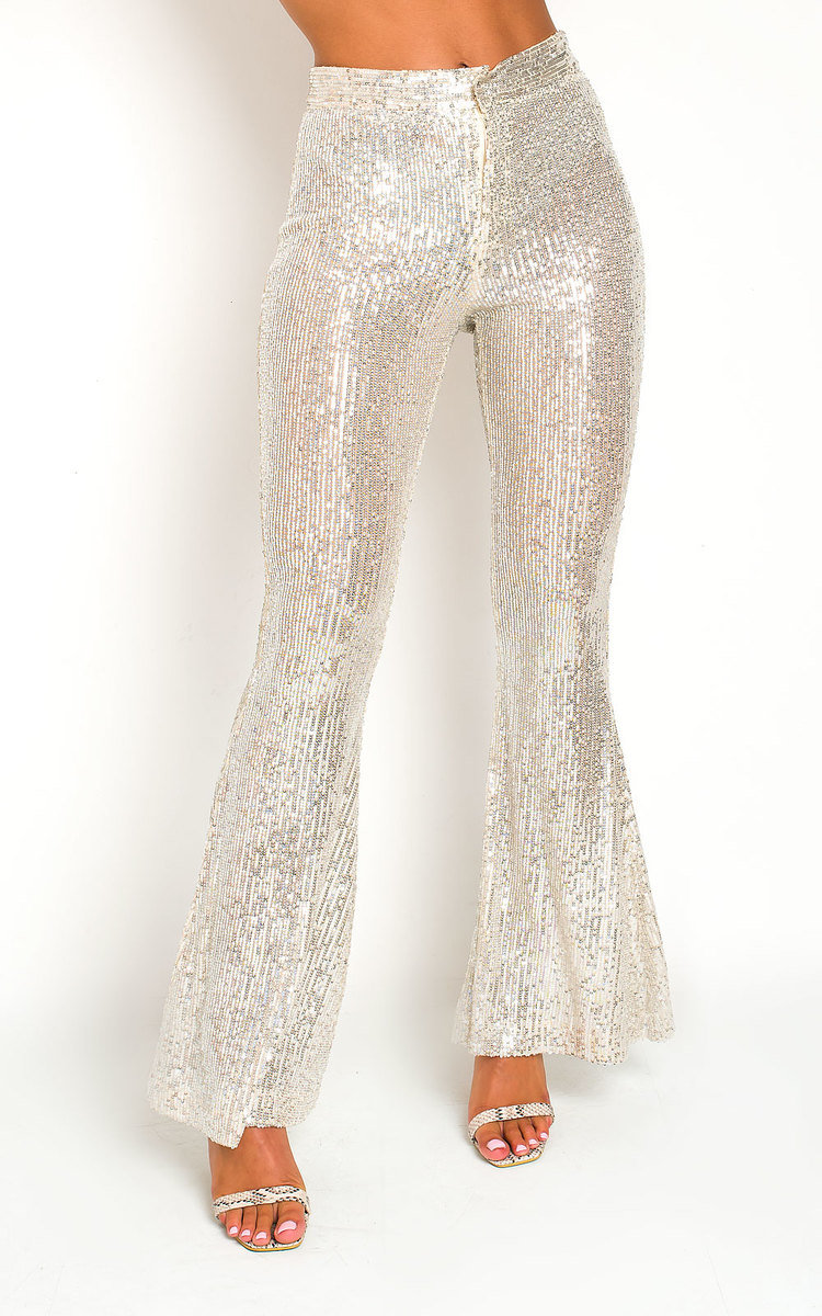 Jerri Sequin Flare Trousers Thumbnail Jerri Sequin Flare Trousers Thumbnail