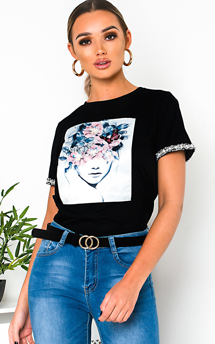 Jillian Embellished Graphic T-Shirt Thumbnail Jillian Embellished Graphic T-Shirt Thumbnail