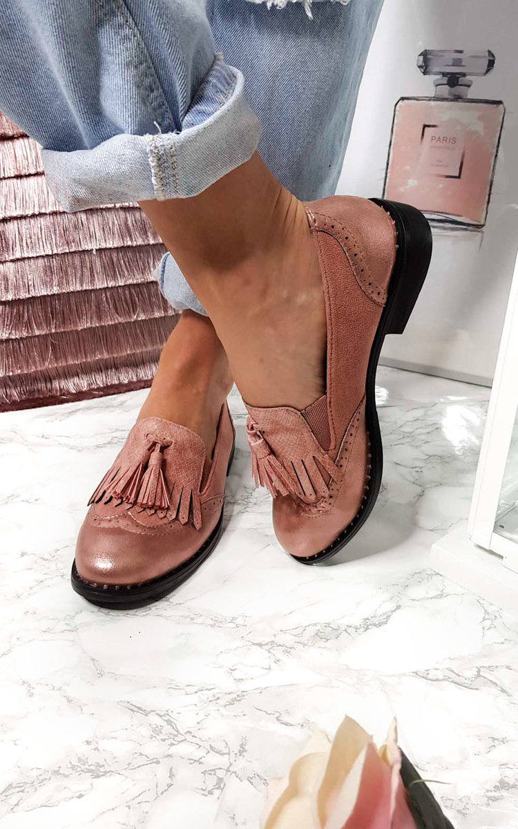 Jilly Faux Suede Tassell Brogue Trainer Jilly Faux Suede Tassell Brogue Trainer