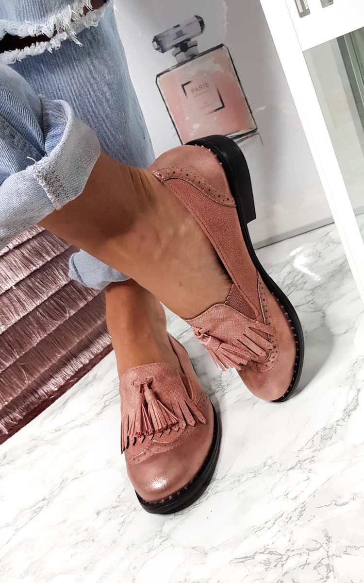 Jilly Faux Suede Tassell Brogue Trainer Thumbnail Jilly Faux Suede Tassell Brogue Trainer Thumbnail