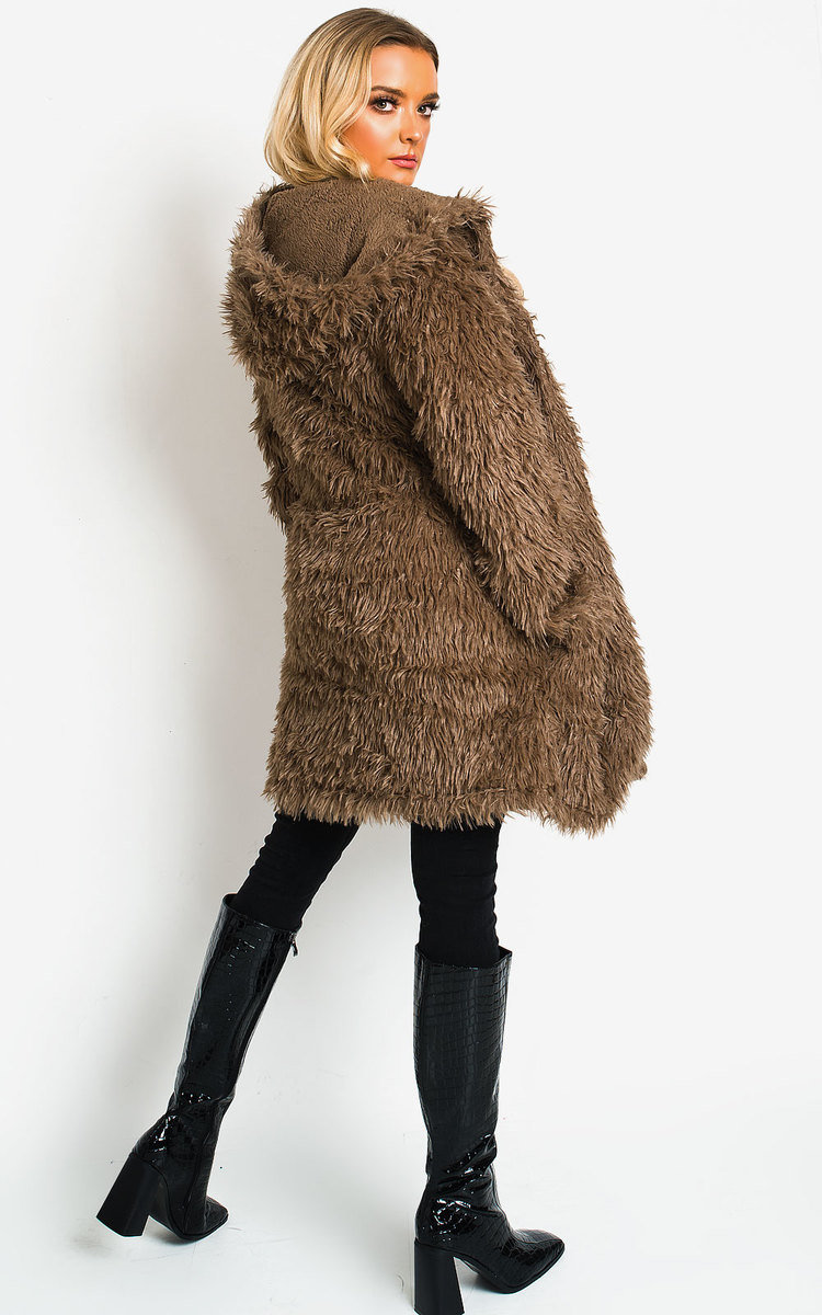 Jojo Fluffy Hooded Coat Thumbnail Jojo Fluffy Hooded Coat Thumbnail