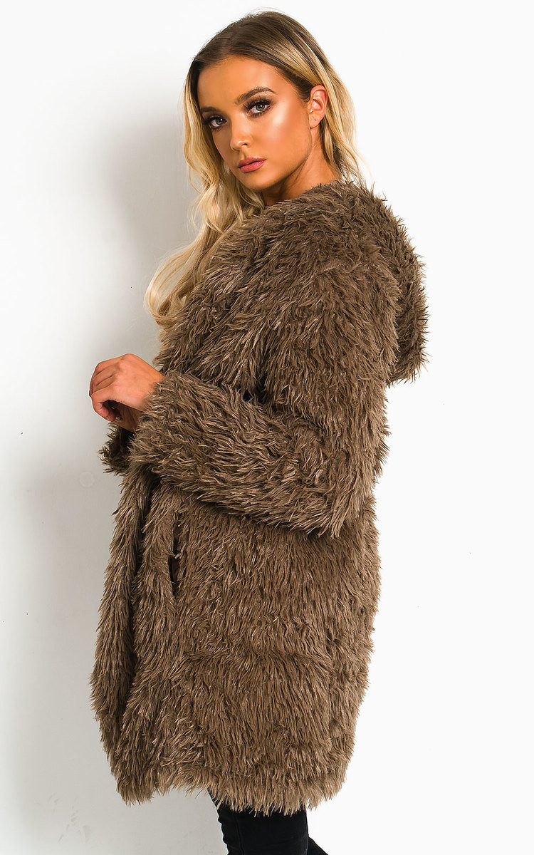 Jojo Fluffy Hooded Coat Thumbnail Jojo Fluffy Hooded Coat Thumbnail
