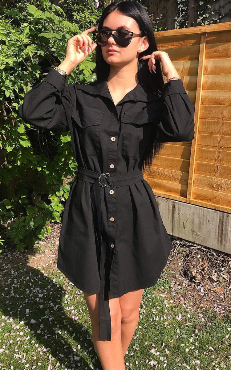 Jojo Tie Waist Shirt Dress Thumbnail Jojo Tie Waist Shirt Dress Thumbnail