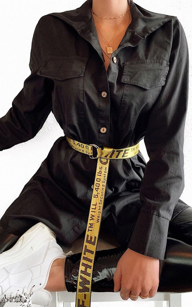 Jojo Tie Waist Shirt Dress Thumbnail