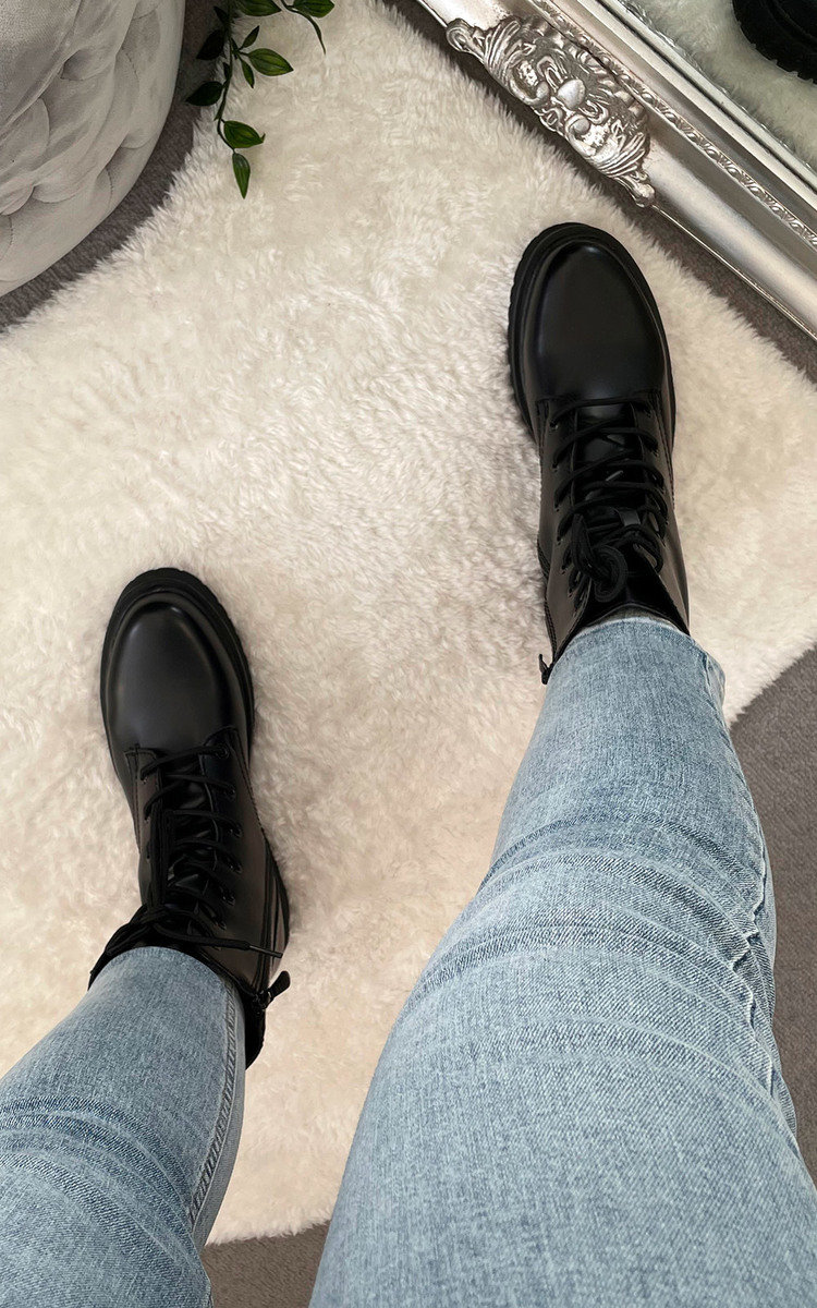 Jolene Lace Up Biker Boots Thumbnail Jolene Lace Up Biker Boots Thumbnail