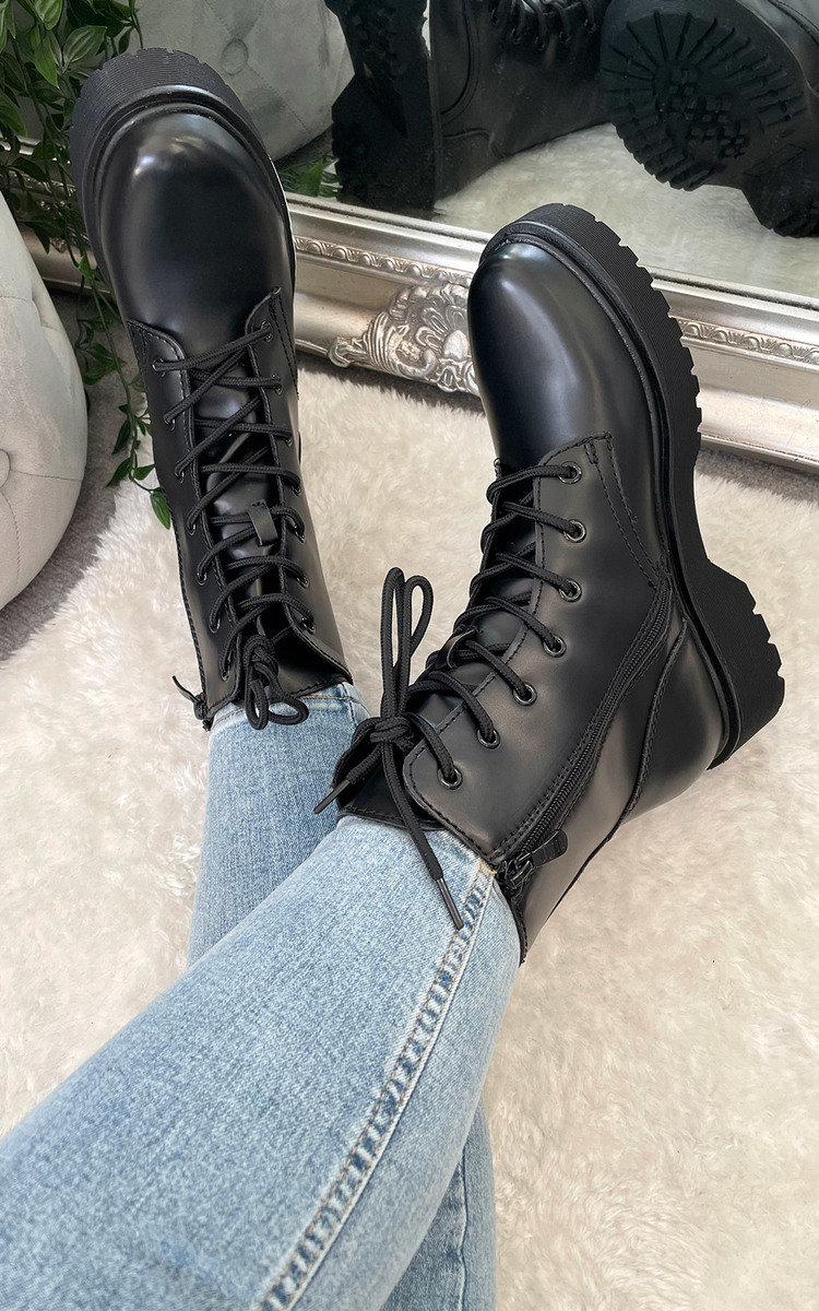 Jolene Lace Up Biker Boots Jolene Lace Up Biker Boots