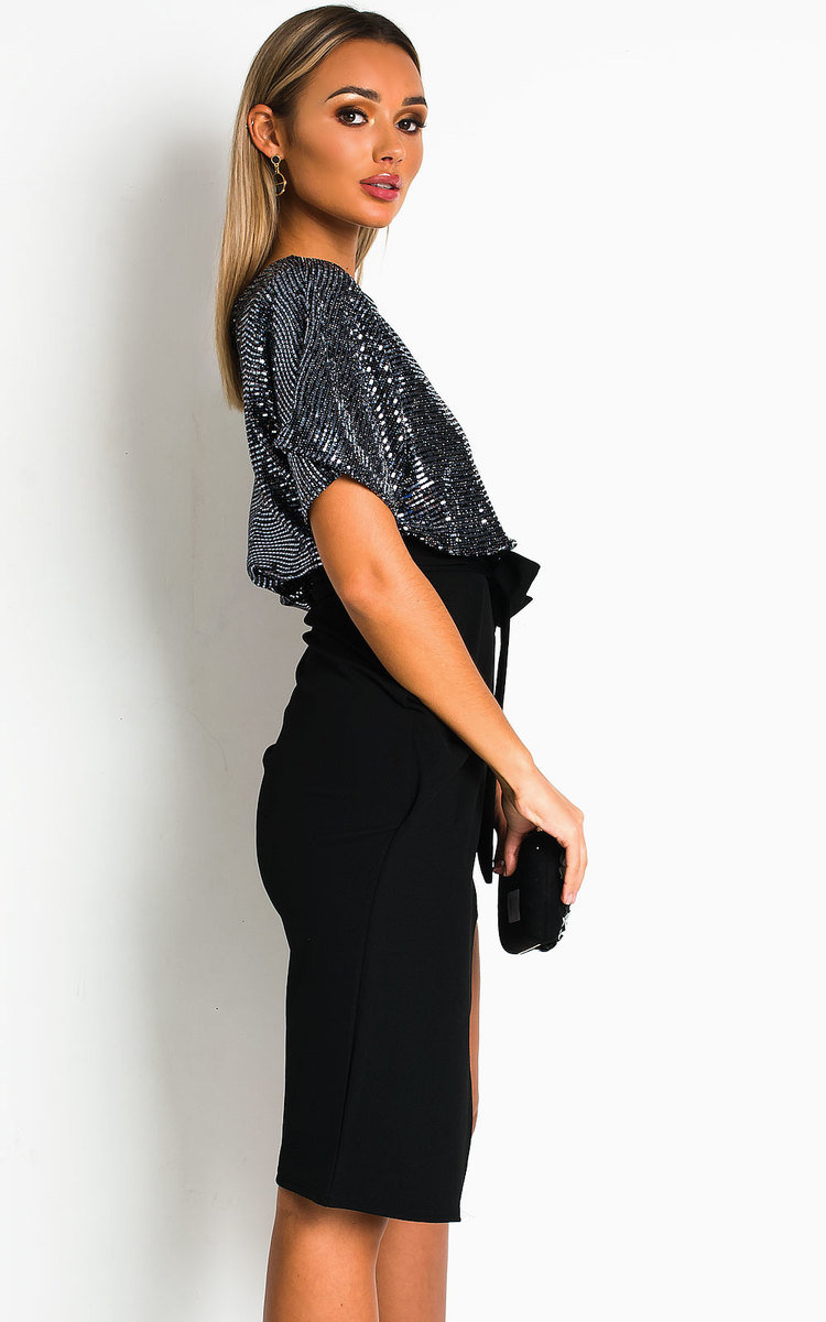 Joni Tie Waist Batwing Midi Dress Thumbnail Joni Tie Waist Batwing Midi Dress Thumbnail