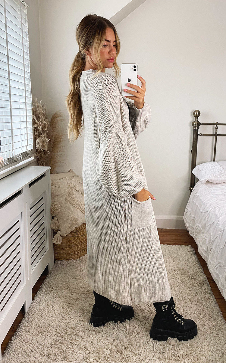 Joslin Oversized Knitted Maxi Cardigan Thumbnail