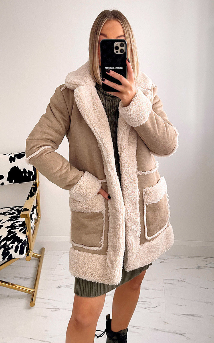 Joy Longline Textured Coat Thumbnail