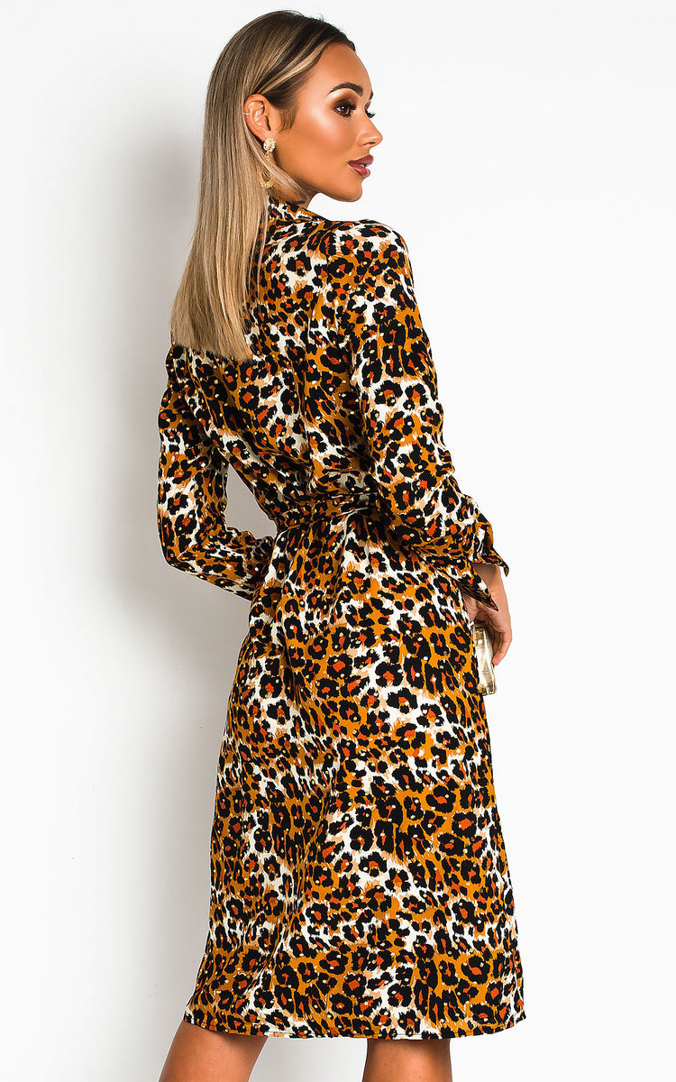 Jules Printed Shirt Midi Dress Thumbnail