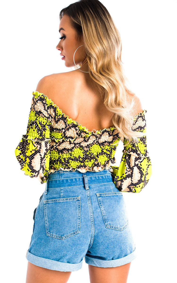 Kai Bardot Frill Crop Top Thumbnail