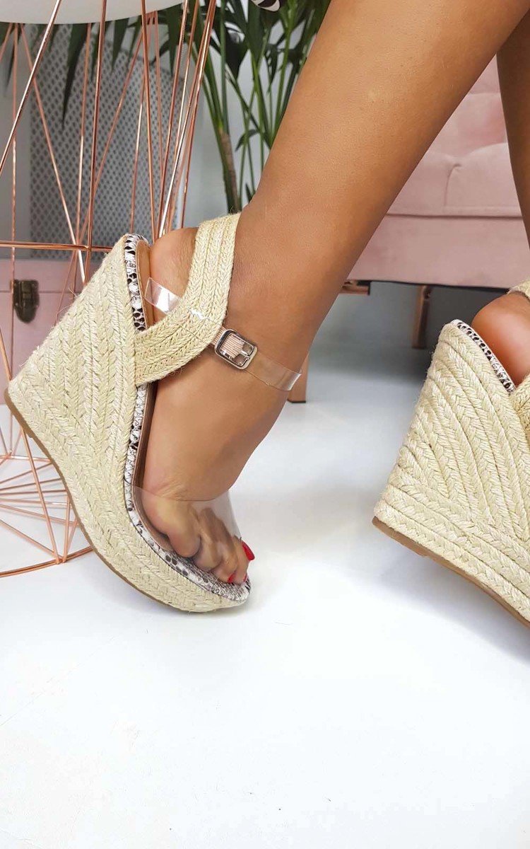 Kamille Perspex Roped Wedged Heels Thumbnail Kamille Perspex Roped Wedged Heels Thumbnail