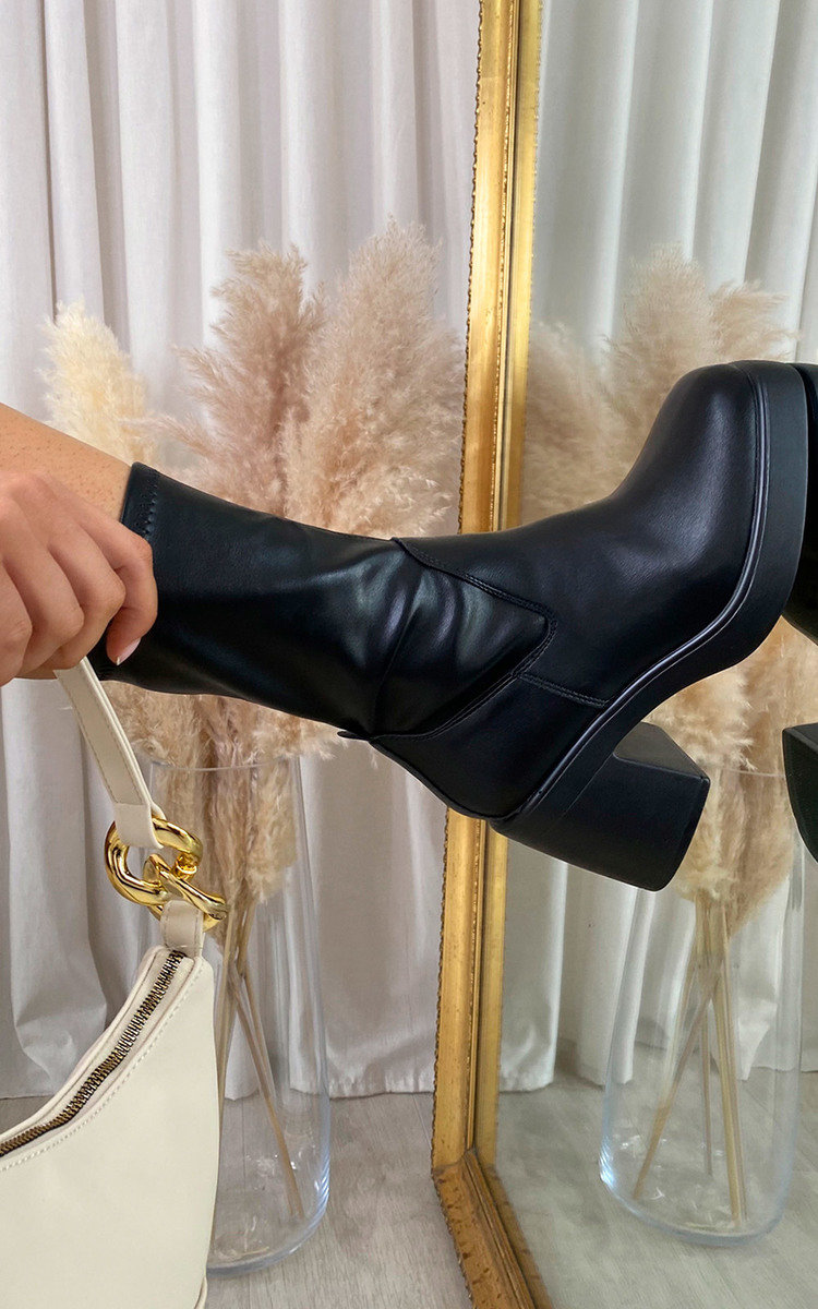 Kara Block Heel Ankle Boots with Zip Detail Thumbnail Kara Block Heel Ankle Boots with Zip Detail Thumbnail