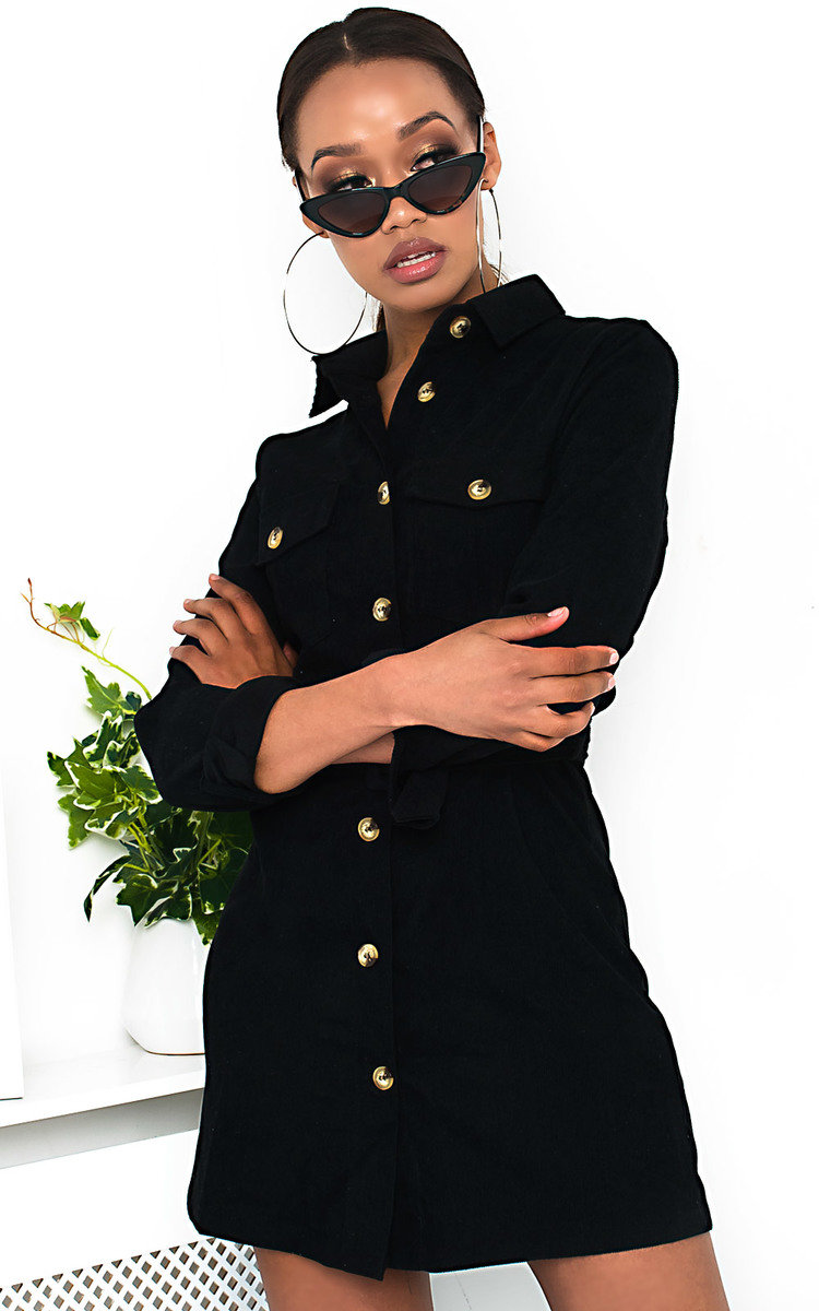Kassie Cord Tie Waist Shirt Dress Thumbnail Kassie Cord Tie Waist Shirt Dress Thumbnail