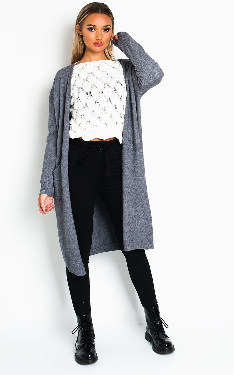 Katiee Longline Knitted Cardigan Thumbnail Katiee Longline Knitted Cardigan Thumbnail