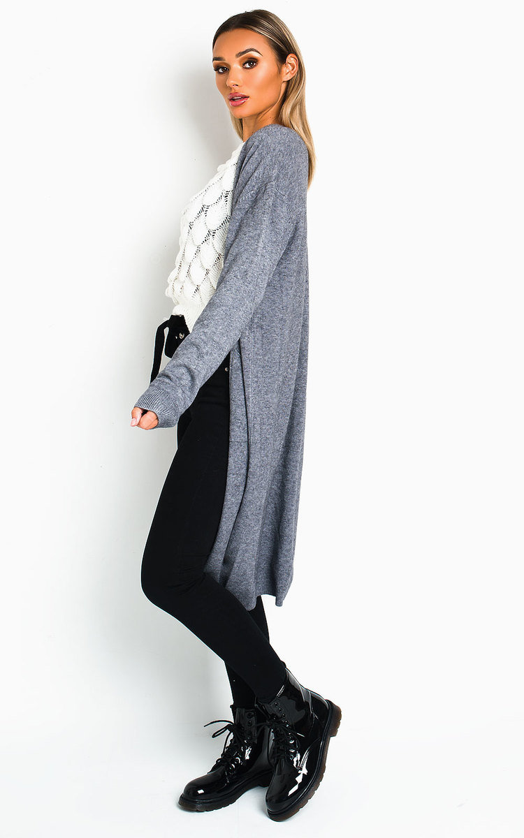 Katiee Longline Knitted Cardigan Thumbnail Katiee Longline Knitted Cardigan Thumbnail
