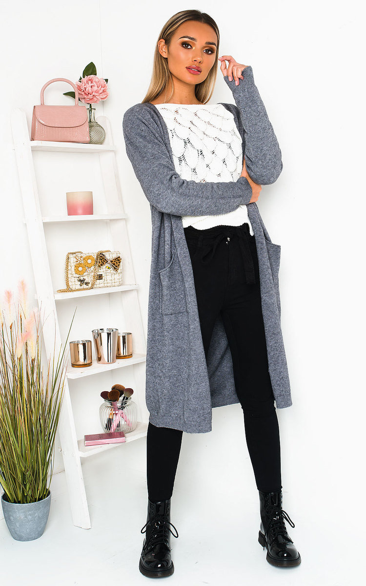 Katiee Longline Knitted Cardigan Thumbnail Katiee Longline Knitted Cardigan Thumbnail
