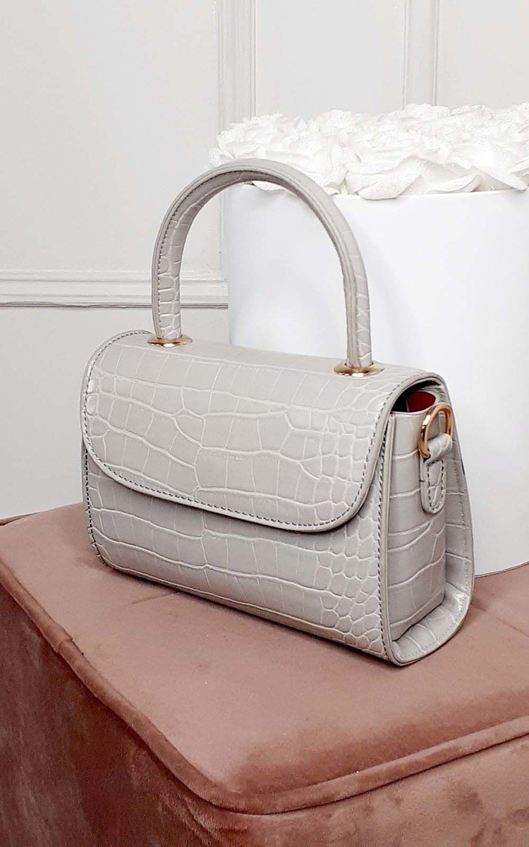 Kayley Croc Print Clutch Bag Kayley Croc Print Clutch Bag