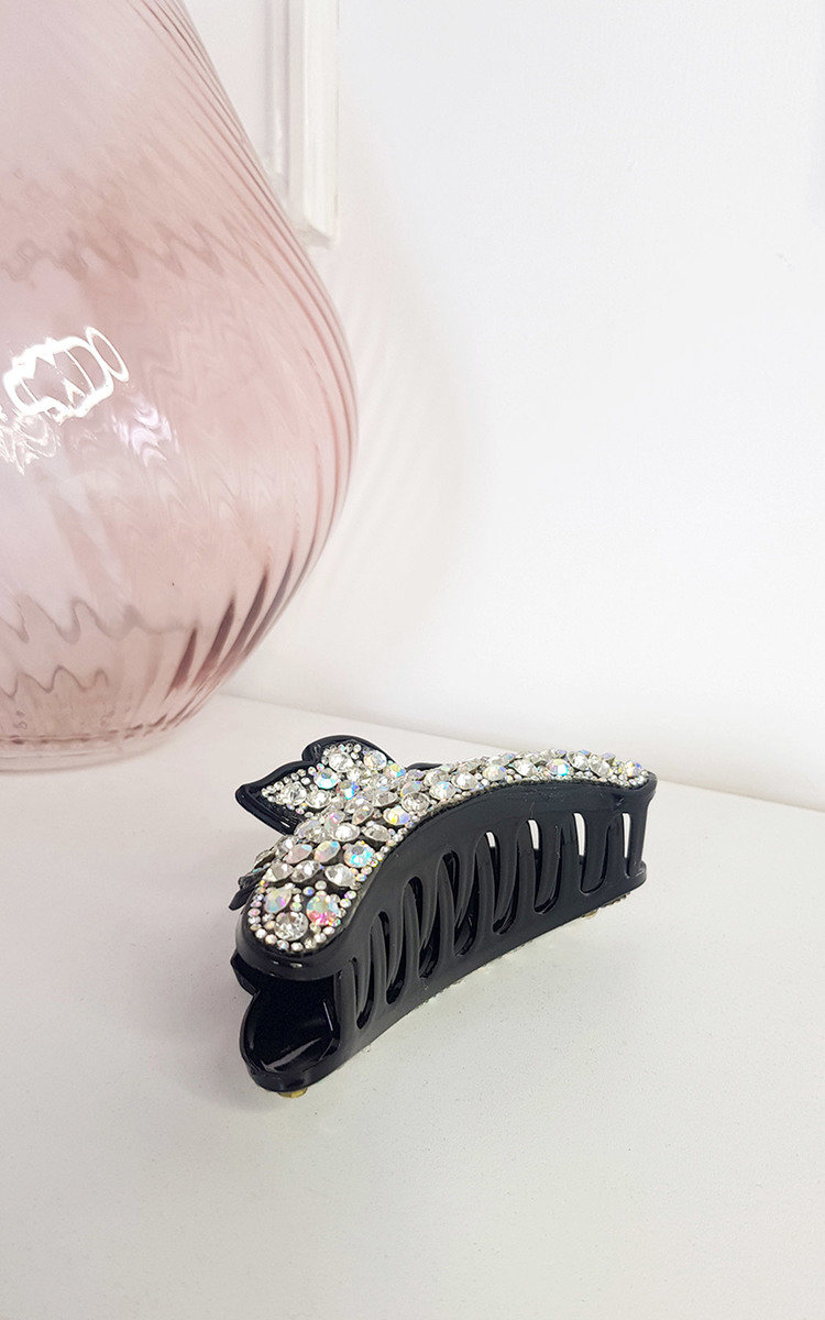 Kazia Diamante Butterfly Hair Clip in Silver ikrush