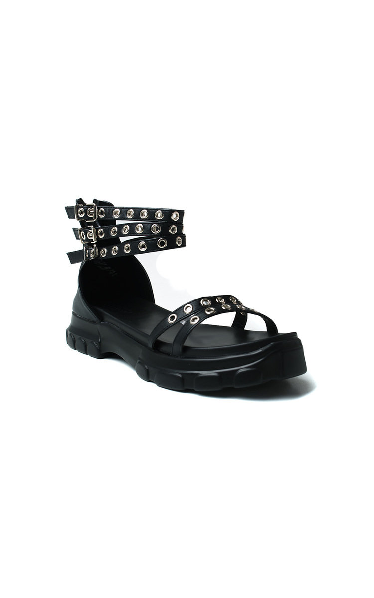 Keira Chunky Eyelet Embellished Sandals Thumbnail