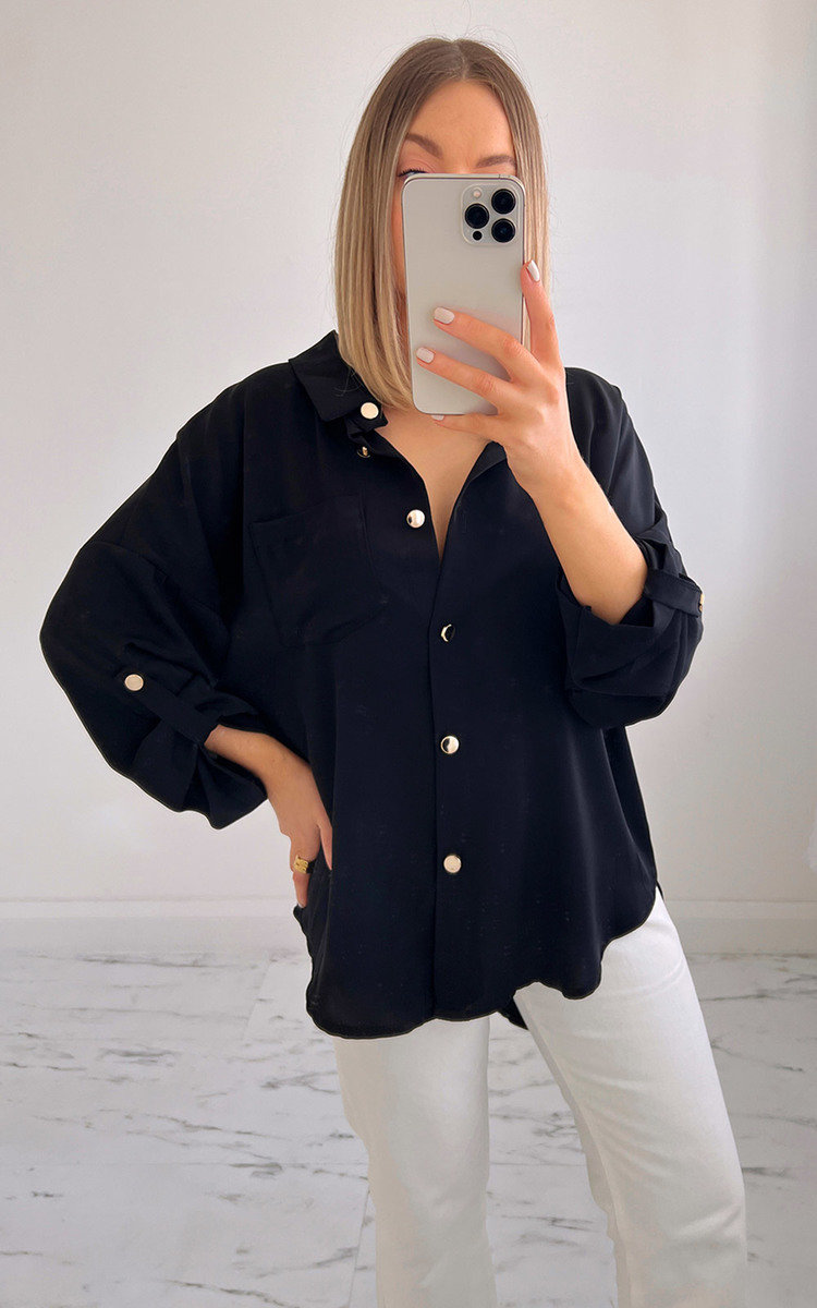 Kelli Oversized Button Up Shirt Thumbnail