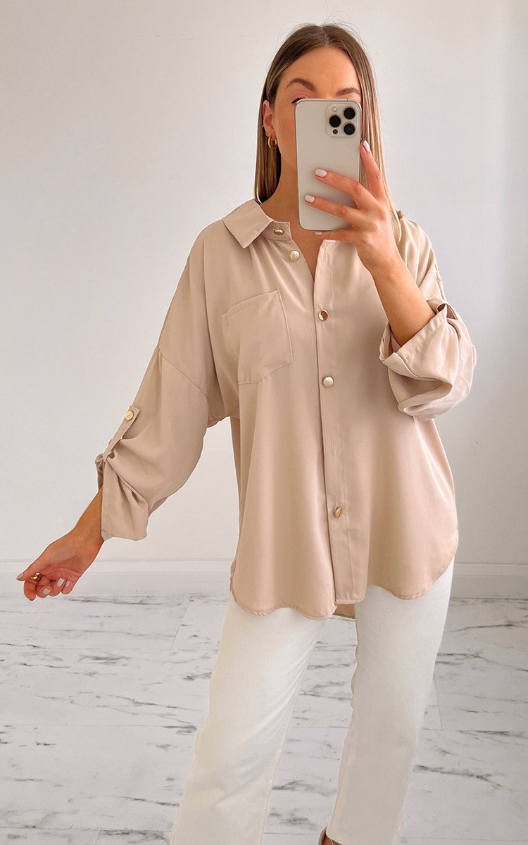 Kelli Oversized Button Up Shirt Thumbnail