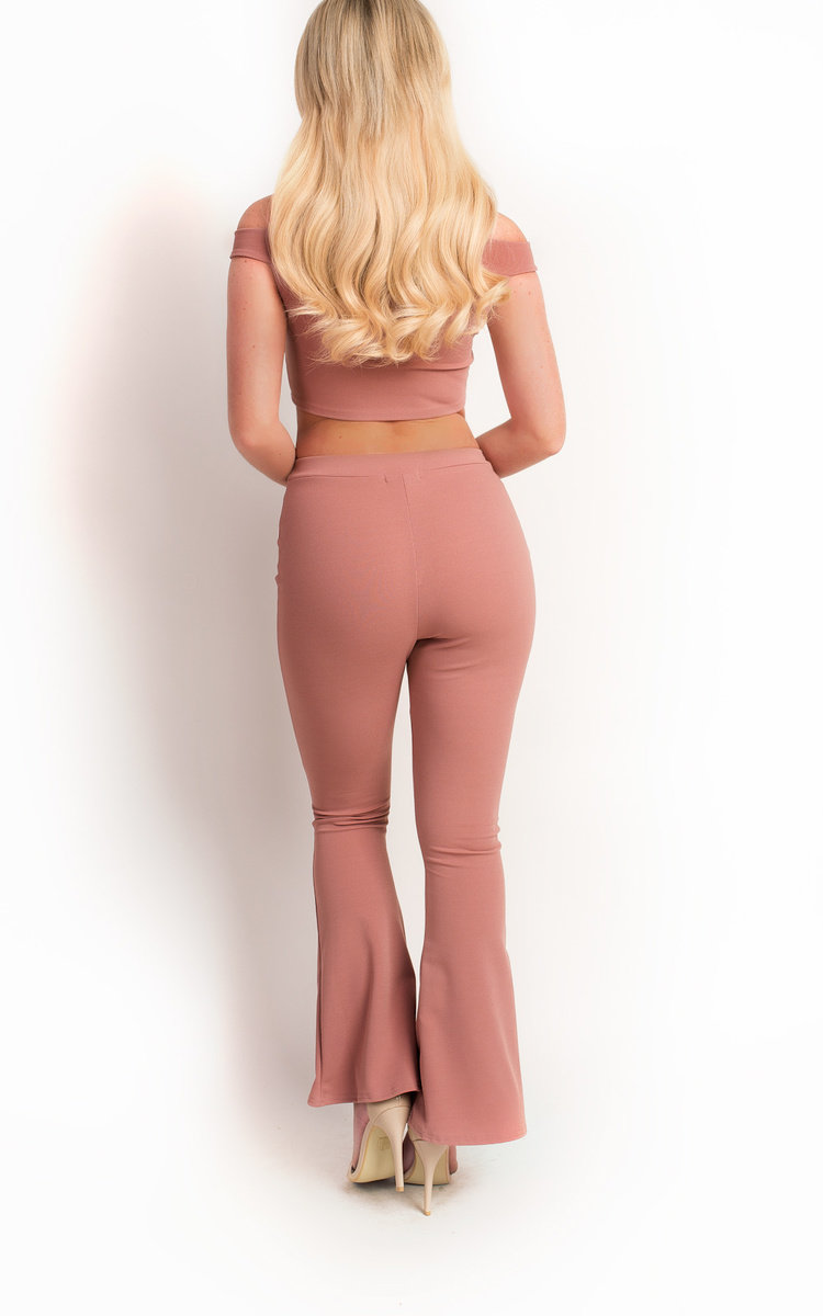 IKRUSH Womens Kelli Stretch Bow Wide Leg Co-ord
