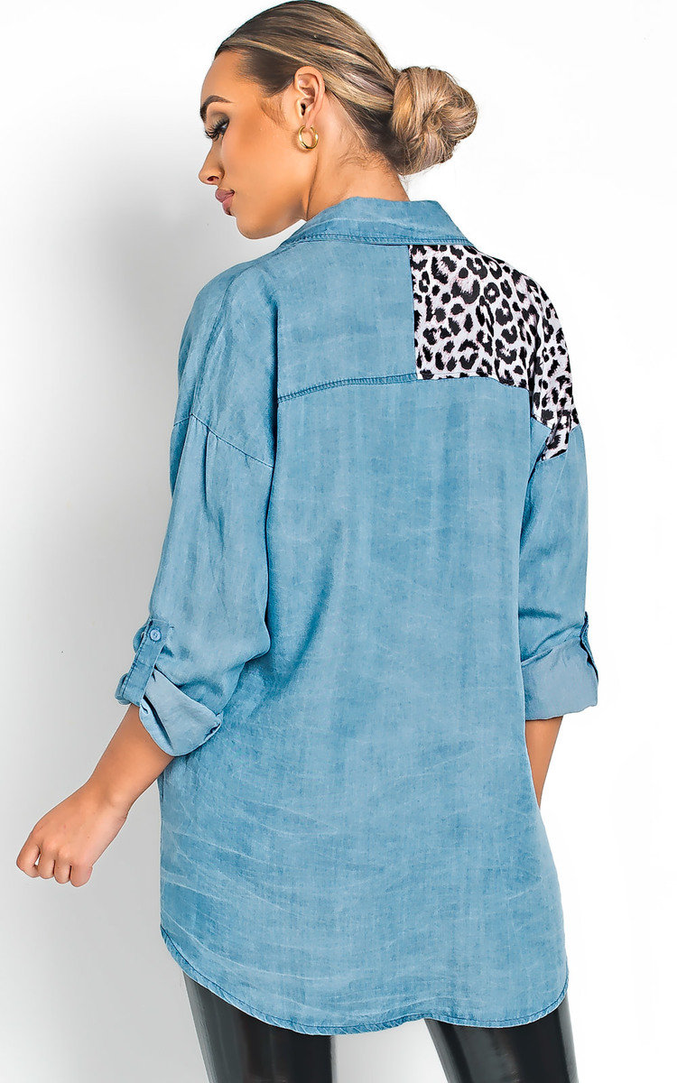 Kelsie Animal Print Long-Lined Shirt Kelsie Animal Print Long-Lined Shirt